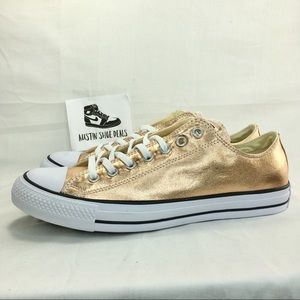 New converse top shoes men sunset gold metallic